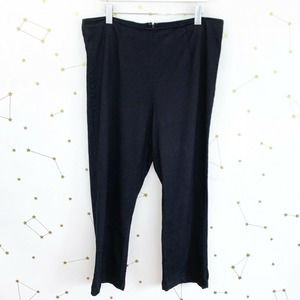 Reformation • Black Twill Cropped Straight Leg Marlon Pants
